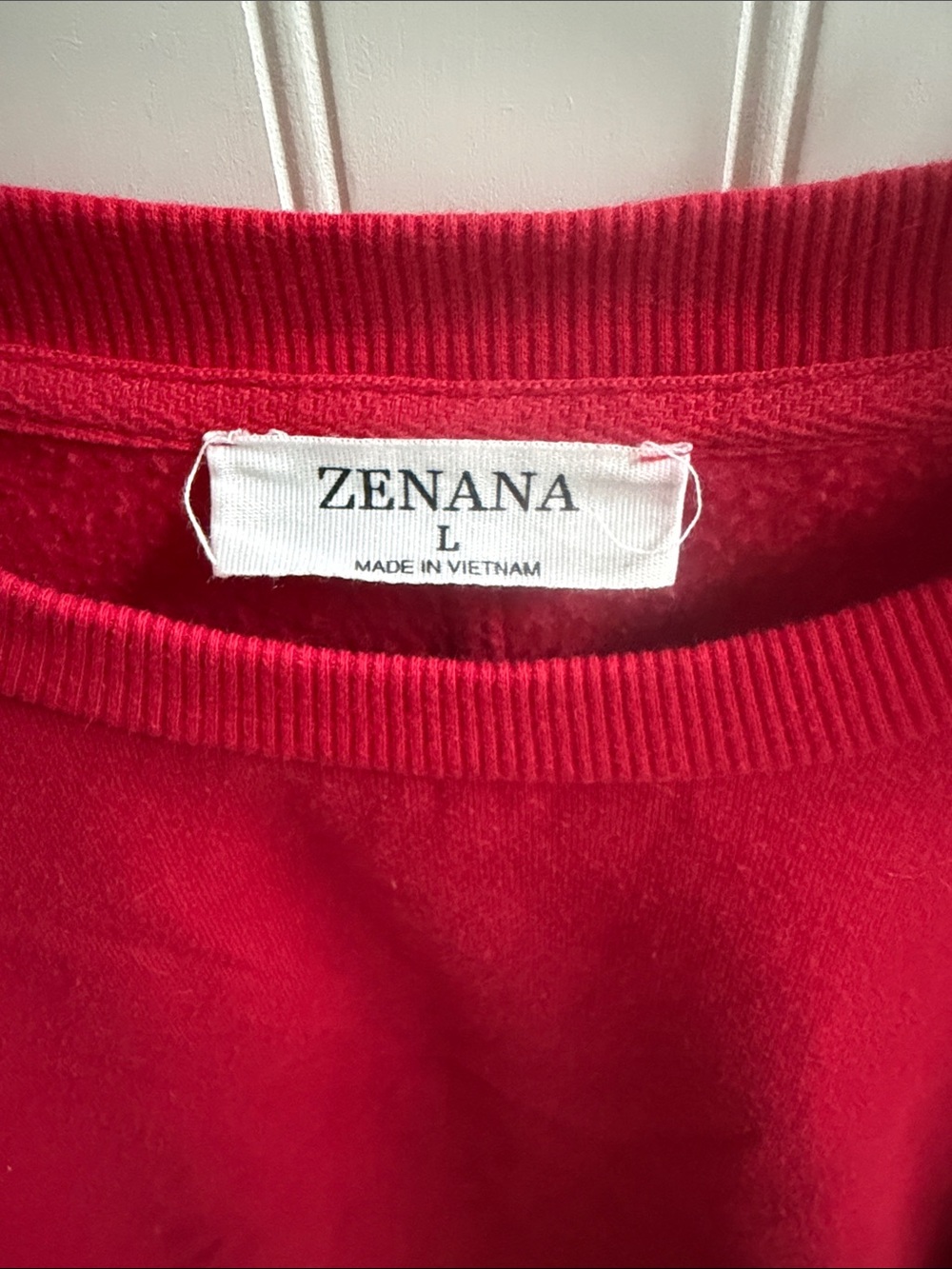(347)Zenana Outfitters Red Crewneck Tunic Sweatshirt - Picture 2 of 5